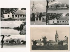 Tiszakürt - 3 db modern képeslap (templom, utca). Képzőművészeti Alap Kiadóvállalat / 3 modern postcards