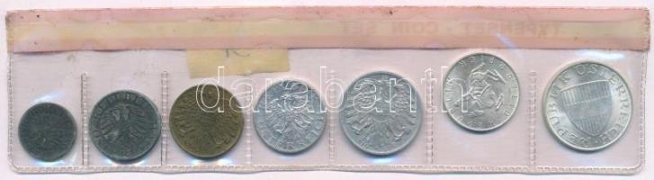 Ausztria 1947-1973. 1gr - 10Sch (7xklf) "Typenset (típus sor)" lezárt fóliatokban, 10Sch A...