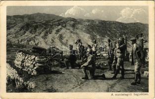 1919 A montenegrói hegyekben. Az Érdekes Újság kiadása / WWI Austro-Hungarian K.u.K. military, artillery in the mountains of Montenegro + Cenzurat Cluj (EK)