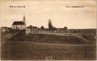 1923 Pécsvárad, vár és templom. Szilcz Dávid kiadása
