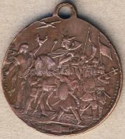 1896. "Ezredéves évforduló" Br emlékérem T:3+ ph. f