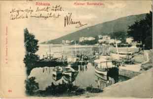 1900 Abbazia, Opatija; Kleiner Bootshafen / small boat port (EK)