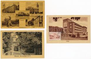 3 db MODERN magyar város képeslap: Galya, Mosonmagyaróvár, Kiskunfélegyháza  modern Hungarian town-view postcards
