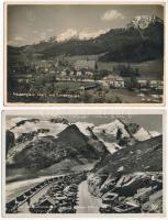 2 db RÉGI osztrák képeslap / 2 pre-1945 Austrian town-view postcards: Neuberg a.d. Mürz., Gr. Glockner