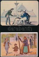 8 db, nagyrészt litho gyűjtőkép, reklám címke