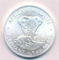 Zambia 1999. 5000K Ag Elefánt T:BU Zambia 1999. 5000 Kwacha Ag Elephant C:BU Krause KM#73
