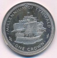 Man-sziget 1979. 1C Ag "II. Erzsébet / Tynwald ezeréves" T:1 (eredetileg PP) 
Isle of Man...