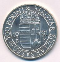 1991. 500Ft Ag "II. János Pál pápa látogatása" kapszulában T:BU 
Adamo EM120