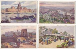 Budapest - 8 db régi képeslap / 8 pre-1945 postcards  s: Götczinger