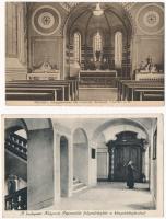 Budapest, főleg templom belsők - 10 db régi képeslap / 10 pre-1945 postcards