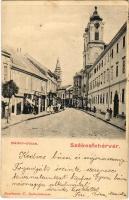 1902 Székesfehérvár, Nádor utca, templom, üzletek