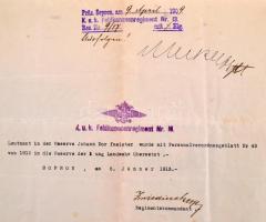 1908 Tartalékos hadnagyi kinevezés