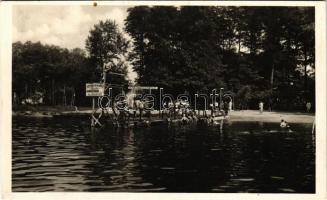 1942 Dömsöd, Petőfi fürdő üdülő- és sporttelepe, strandfürdő hajókikötője