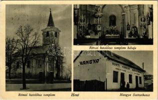 1943 Hont, Római katolikus templom, belső, Hangya szövetkezet üzlete