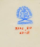 Herendi Rotschild mintás áttört tálka, kézzel festett, jelzett, kis kopásnyomokkal, d: 11,5 cm