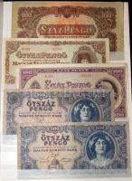 Kis magyar "alapgyűjtemény" 106 klf db bankjegy, néhány osztrák-magyar banki kiadással, so...