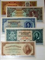 Kis magyar "alapgyűjtemény" 106 klf db bankjegy, néhány osztrák-magyar banki kiadással, so...
