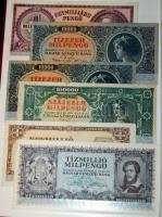 Kis magyar "alapgyűjtemény" 106 klf db bankjegy, néhány osztrák-magyar banki kiadással, so...