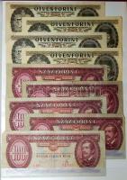 Kis magyar "alapgyűjtemény" 106 klf db bankjegy, néhány osztrák-magyar banki kiadással, so...