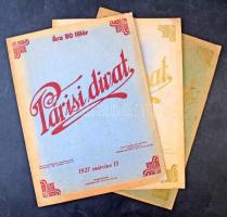 1927 A Párisi Divat c. magazin 3 db száma.