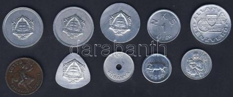 1942-73. 10db (9klf) zseton, bárca, jobbakkal T:1,2