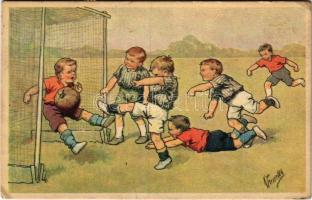 1924 Boys playing football, football match. B.K.W.I. 401-6. s: K. Feiertag (EK)