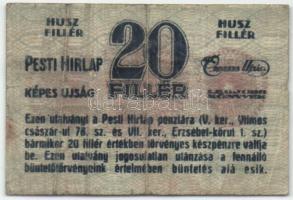 Budapest DN Pesti Hírlap ritkább változat piros számozás 3+2 szám T:III+ + Kecskemét 1919. 2K T:III ...