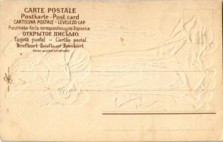 Angel with harp. Kopal Dep. 341. Emb. golden litho