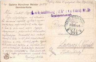 1917 Die Ernte. Galerie Münchner Meister Gemälde-Karte. E.M.M. No. 177. s: C. Zopf + "K.u.K. In...