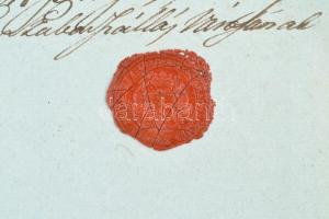 1842 Kiskunszabadszállás város szerződése városi bolt bérletéről. A városi elöljárók aláírásával és ...