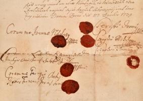 1739 Adásvételi szerződés Nádasy János, és a Csergheö család tagjai között