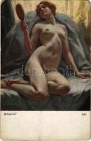 Akt. Neue Photographische Gesellschaft Nr. 70. / Erotic nude lady art postcard s: Schievert (EM)