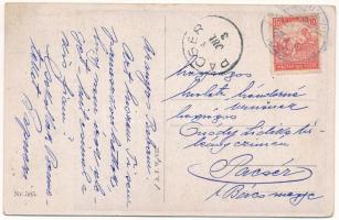 1918 Die Nacht / Noc / The Night. Lady with mirror, slightly erotic art postcard. A.F.W. VII. Nr. 58...