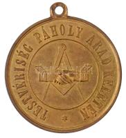 1872. "Testvériség Páholy Arad Keleten / FRATERNITAS, BRÜDERLICHKEIT OR ARAD" aranyozott B...