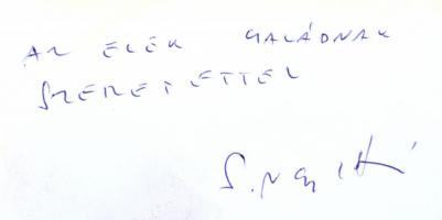 S. Nagy István (1934-2015) magyar dalszerző, dalszövegíró dedikált aláírása Csongrádi Kata CD bookle...