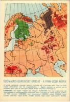 A finnugor népek; a Sugurahvaste Instituut (Rokonnépek Intézete) kiadása / Suomalais-Ugrilaiset Kansat / Finno-Ugric language family map