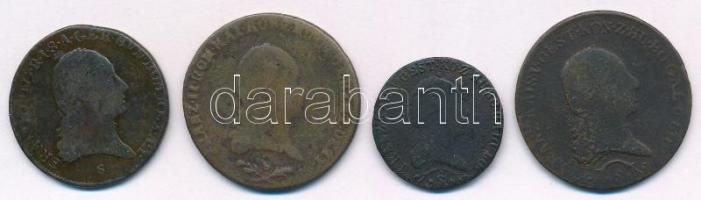 1800S 3kr Cu I. Ferenc + 1800S 6kr Cu I. Ferenc + 1812S 1kr Cu I. Ferenc + 1812S 3kr Cu I. Ferenc T:3