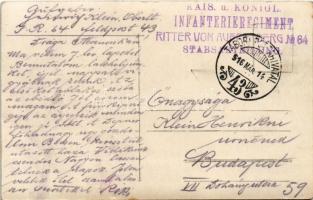 1916 Herminenheim / WWI Austro-Hungarian K.u.K. military, soldier in winter. photo + "KAIS. u. ...