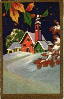 1931 Christmas greeting card. Degami 3085.