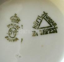Hüttl Tivadar porcelán art deco kiöntő, jelzett, oldalán Edison felirattal, hibátlan, m: 9,5 cm