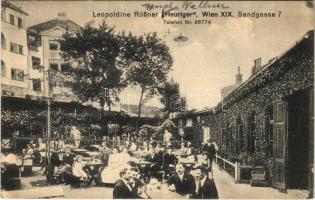 1931 Wien, Vienna, Bécs XIX. Leopoldine Rössner "Heuriger". Sandgasse 7 / restaurant garden  (EK)