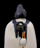 Régebbi butykos, mázas kerámia, figurális pásztor formájú, sapkája egyben levehető teteje, kézzel fe...