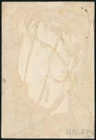 Angelo (1894-1974): Hölgyportré, jelzett fotólap, a hátoldalán Gálffi felirattal, 11x7 cm