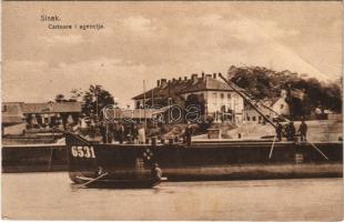 1919 Sziszek, Sisak; Vám kikötő / Carinara i agencija / Customs port (EB)
