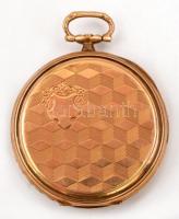 14 K arany (Au) Doxa zsebóra. Lejáró plexi, hiányzó korona. Jelzett, d: 47 mm bruttó 68,42 g