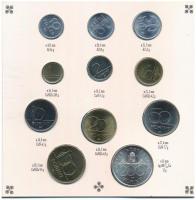 1993. 10f-200Ft (11xklf) forgalmi sor dísztokban, benne 200Ft Ag "MNB", "Magyarország...