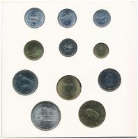 1993. 10f-200Ft (11xklf) forgalmi sor dísztokban, benne 200Ft Ag "MNB", "Magyarország...