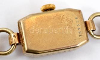 14 K arany (Au) Doxa női karóra 14 K arany szíjjal. Jelzett, működőképes. 70x34 mm, bruttó 20,82 g