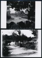 cca 1925 Autóverseny a budai hegyekben, 6 db mai nagyítás (vintage negatívokról), 10x15 cm