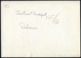 cca 1960 Kozák Lajos (1906-1975) budapesti fotóriporter hagyatékából, jelzés nélküli vintage fotó, f...